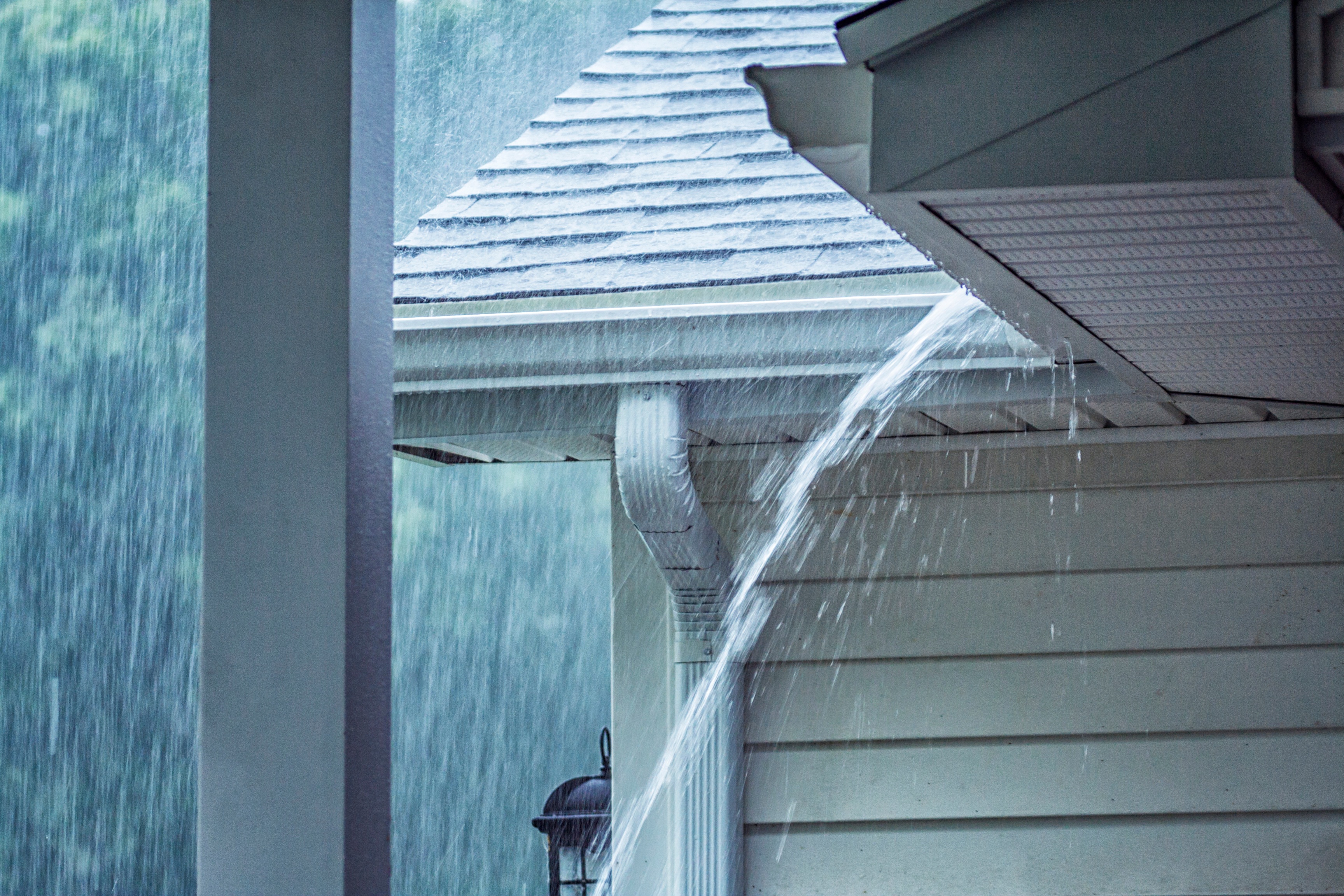 gutters on a house